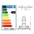 LAMPESECOENERGIE - 25 SPOTS LED DIMMABLE SANS VARIATEUR 7W eq.56w  BLANC CHAUD FINITION ALU BROSSE - vignette