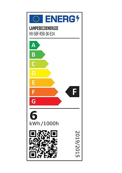 LAMPESECOENERGIE - Réflecteur  R50 LED Culot E14 6W eq. 50W  Blanc Chaud 3000K - large