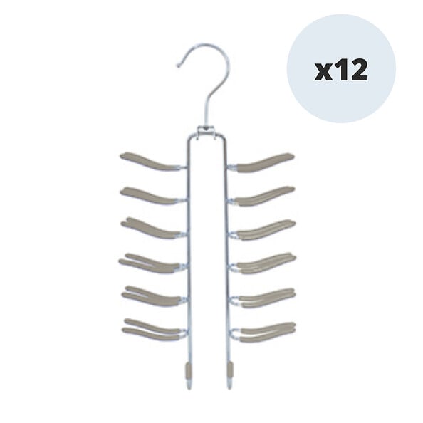 Msv Lot De Cintres En Acier Plastifi Antiglisse Pour Ceintures