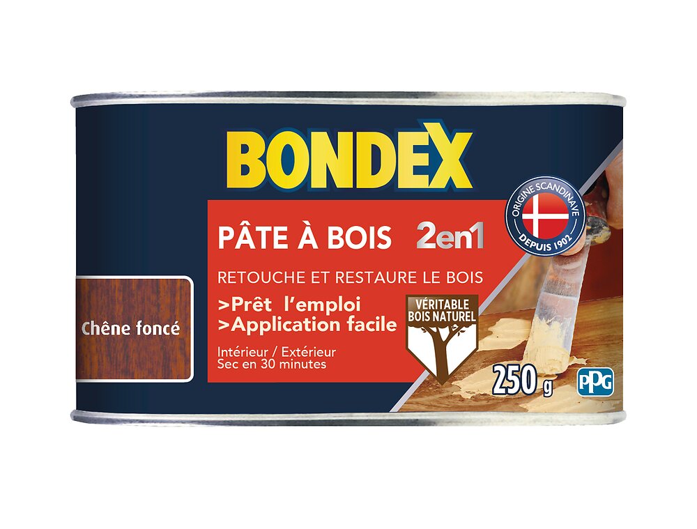 BONDEX - Bondex pâte à bois chène foncé 250 grs - large