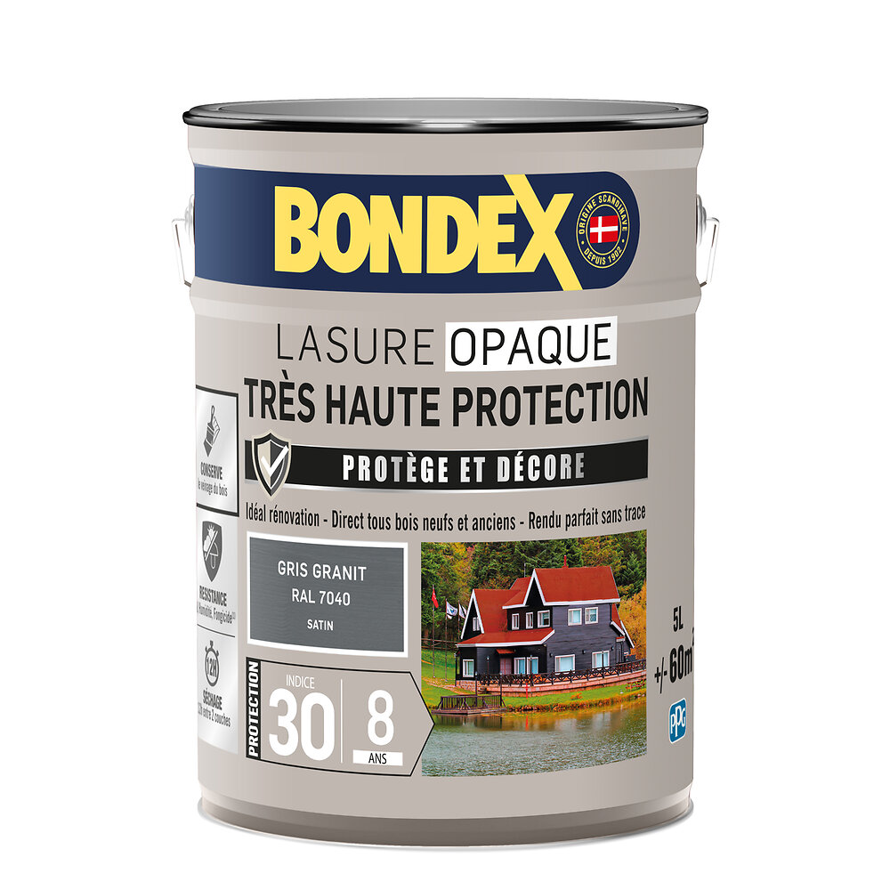 BONDEX - Lasure BONDEX Opaque Gis Ganit Satin 5L - large