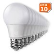 LAMPESECOENERGIE - Lot de 10 Ampoules LED V-TAC Culot E27 7W (éq. 45W) 470lm angle 200° lumière blanc neutre - vignette