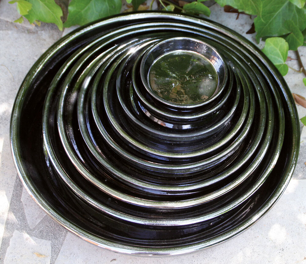 POTERIALBI soucoupe ronde metal d28 