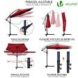 VOUNOT - VOUNOT Parasol deporte 3M Rouge fonce avec housse de protection - vignette