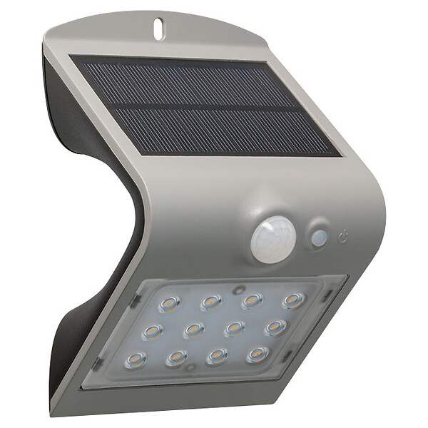 Lampe LED Solaire avec fixation pince pour Gouttières avec détecteur PIR, Posé et suspendu