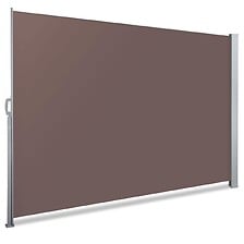 VOUNOT Paravent retractable avec housse de protection 1.6x3m Marron