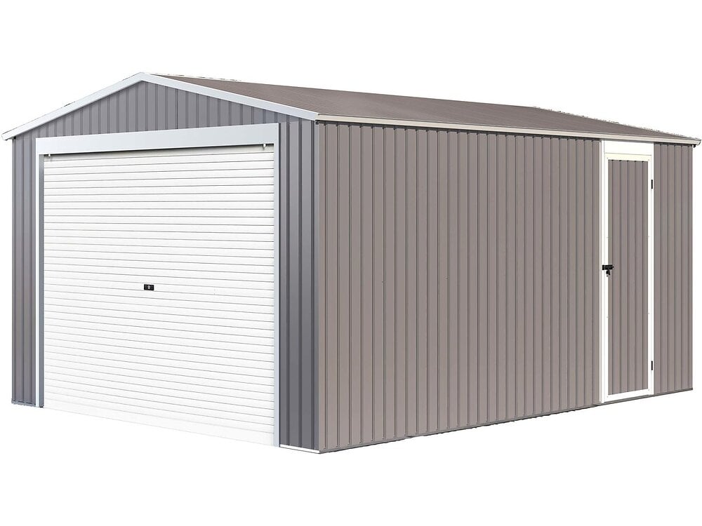 HABITAT ET JARDIN - Garage métal "Nevada" avec porte roulante - 15,61m² - large