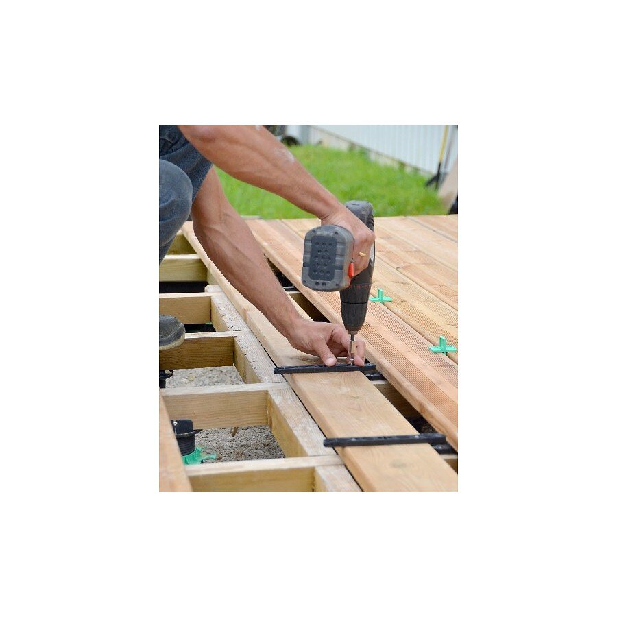 JOUPLAST - Fixation invisible pour lame de terrasse en bois FIXEGO - Jouplast Pour lames de 25 mm d'épaisseur et plus - large