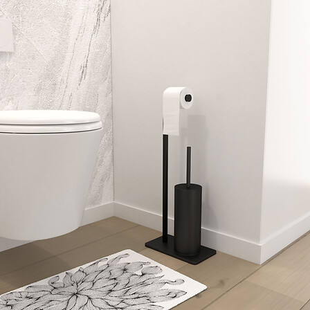 JOTOM Abattant WC Plastique de Haute Qualité Divers Modèles Facile Fixation Couvercle de Toilette Siège Cailloux Noirs 