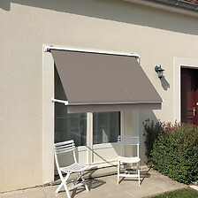 Store à projection avec coffre 100 x 70 cm de fenêtre - Taupe