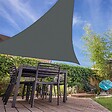 COTE STORE - Voile d'ombrage triangulaire 280g/m² - 4 x 4 x 4 m - Haute densité résistante au vent - Gris - vignette