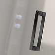 Kassandra - Paroi de douche fixe + Porte coulissante GLASÉ profil noir mat 160 cm Paroi latérale : 66 - 69 cm - vignette