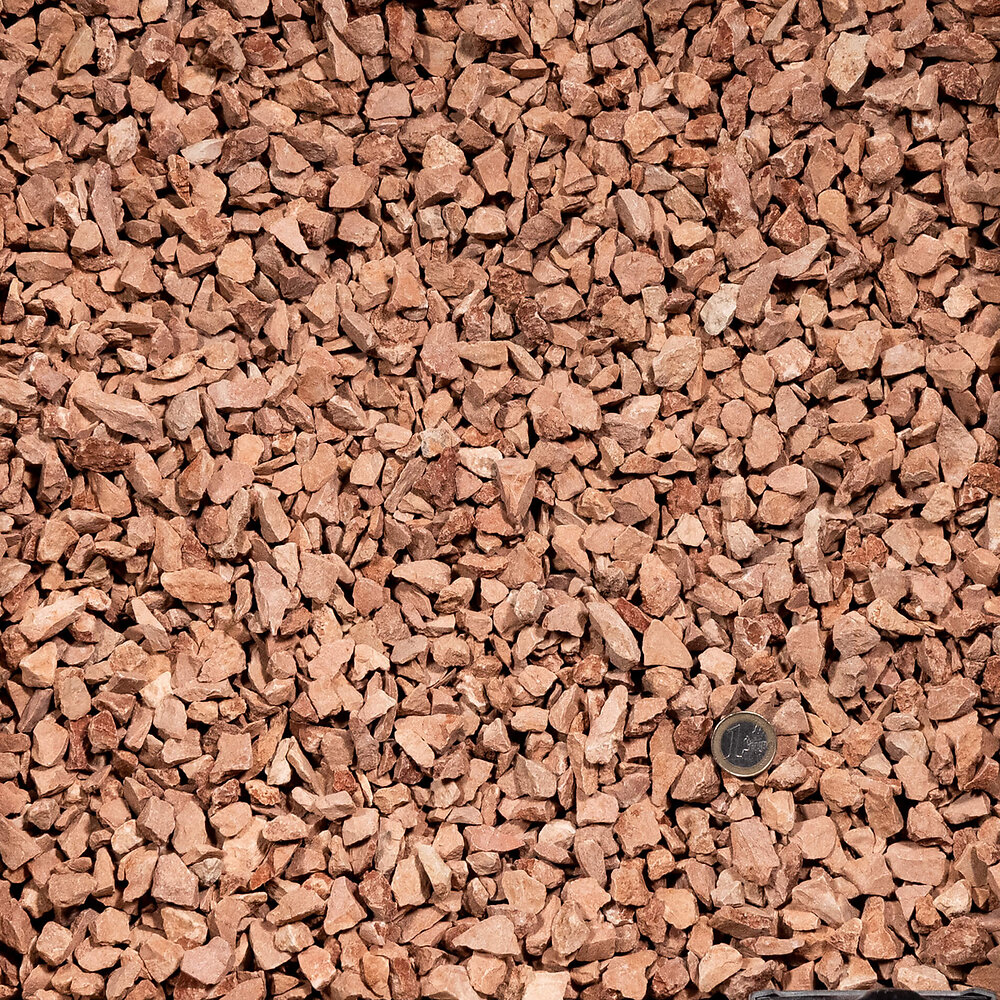 RO'MA NATURE - Gravier Calcaire Rouge 8-12 Mm - Pack De 17m² (50 Sacs De 20kg - 1000kg) - large