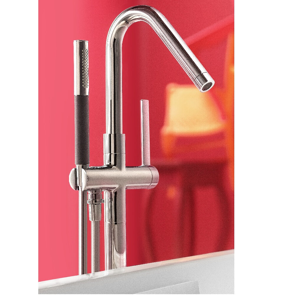 Pommeau de douche stick Shift Ellipse noir et chromé Bricorama