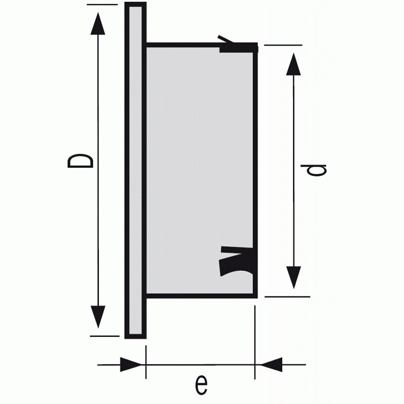 NICOLL - Grille de ventilation intérieures Ø 80 mm- GATM pour tubes PVC et gaines - large