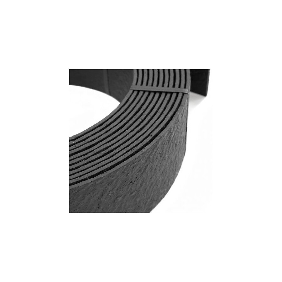 RINNO - Rouleau de bordure flexible - 18 m x 14 cm x 7 mm avec 10 piquets - large