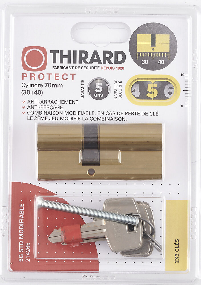 THIRARD - Cylindre 30x40mm 2x3 clés - large
