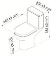 ONDEE - Pack WC SIMIA sans bride Sortie Horizontale -H78,5xl35x66,5cm -Céramique blanche - vignette