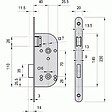 DOM - Serrure à larder à pêne magnétique coffre 145 mm entraxe 70 axe 40 mm carré de 7 mm réversible avec gâche condamnation - vignette