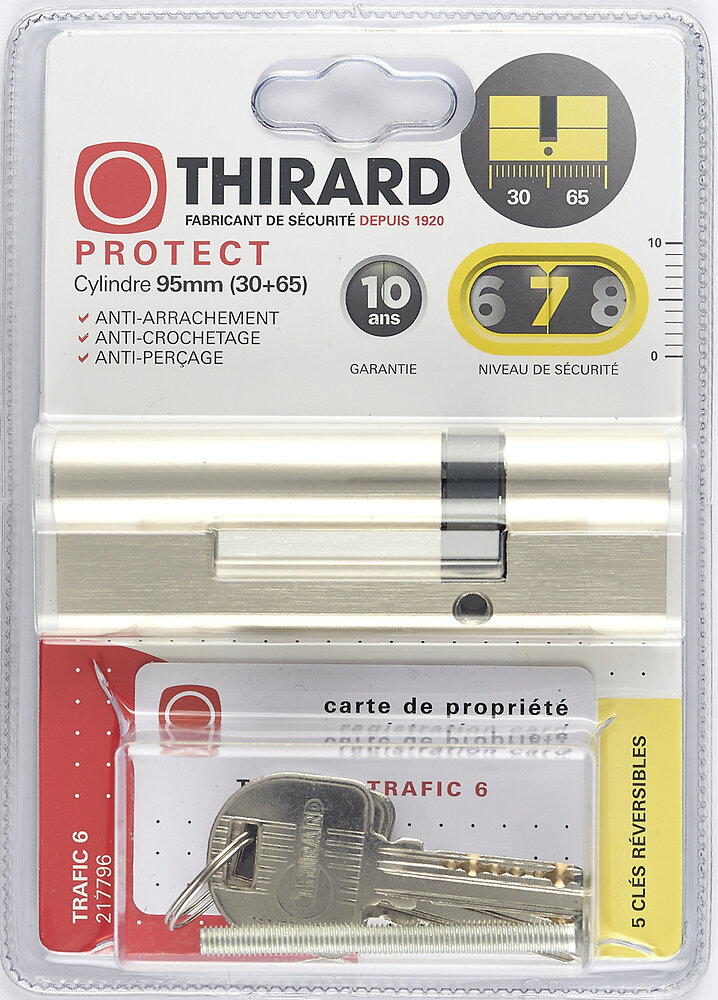 THIRARD - Cylindre TRAFIC 6 30x65 5 clés - large