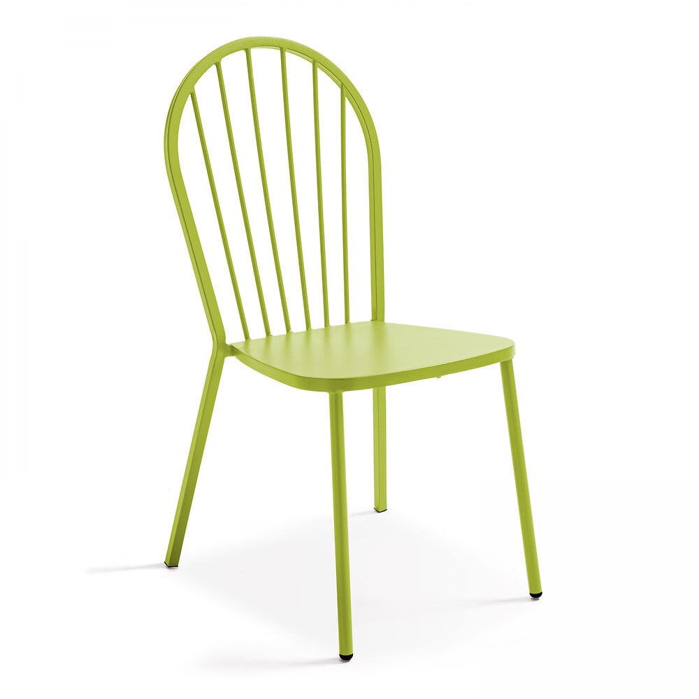 chaise bistrot de jardin en métal vert