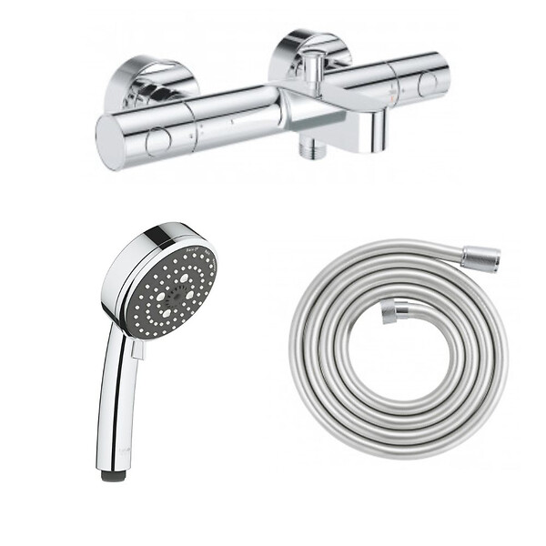 Grohe - Mitigeur Bain Grohtherm + Douchette Grohe Euphoria +