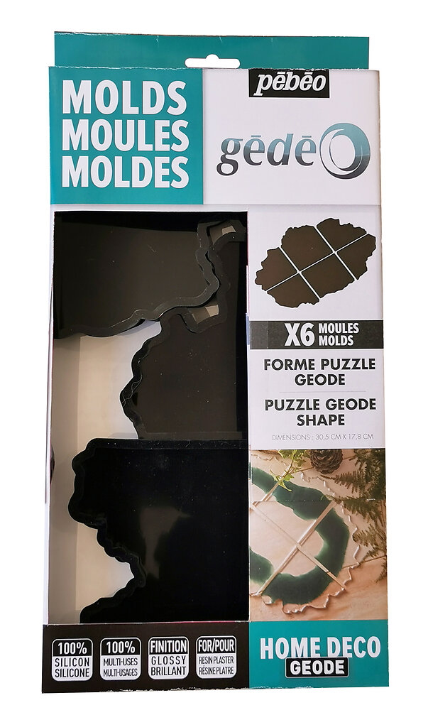 moules plateau geode puzzle 6pcs