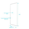 AURLANE - Paroi porte de douche blanc RETOUR 80x185cm pour porte - verre transparent 5mm - WHITY SIDE 80 - vignette