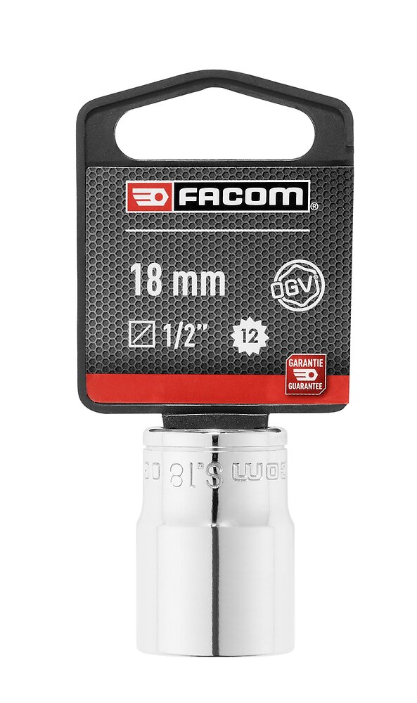 FACOM - Demi douille 12 - Pans 18 mm - large