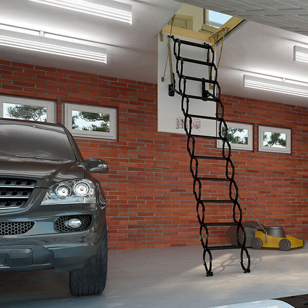 Matisere - Escalier escamotable acier - Ouverture du plafond de 70 x 80cm - LST7080/330 - large