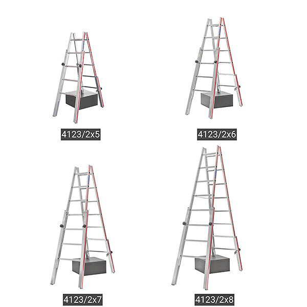 Matisere - Echelle pour escaliers pour une hauteur atteignable de 2.77m. - 4123/2X5 - large