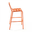OVIALA - Table de bar et 4 chaises hautes orange - vignette