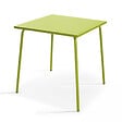 OVIALA - Ensemble table de jardin et 4 chaises en métal vert - vignette