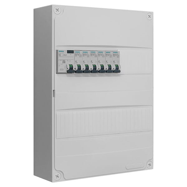 SIEMENS- Tableau électrique pré-équipé 1 rangée 13 modules 6 disjoncteurs 1  interrupteur différentiel