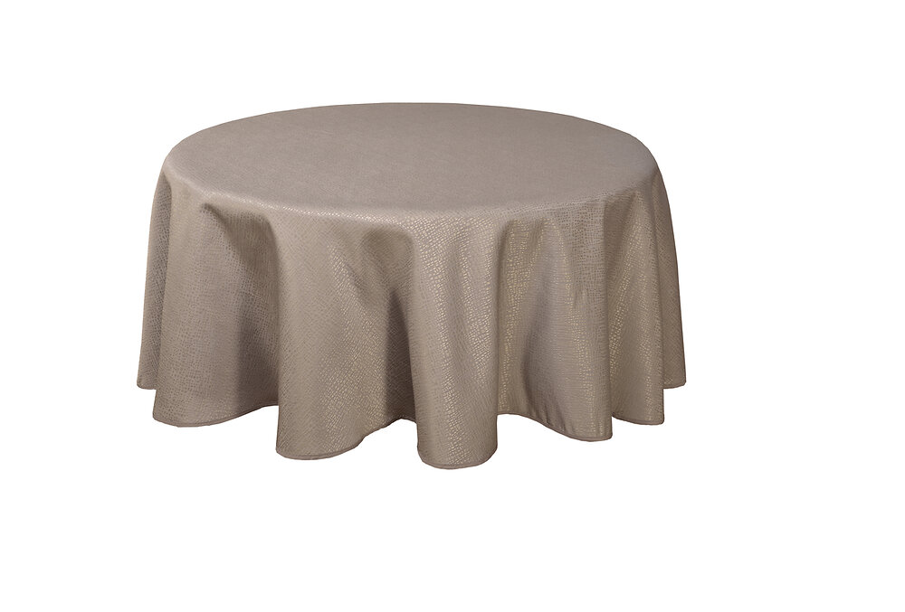 Nappe ronde jacq taupe d180