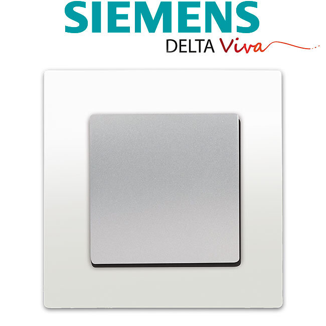 SIEMENS - Va et Vient Silver Delta Viva + Plaque Blanc-SIEMENS - large