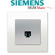 SIEMENS - Prise RJ45 Silver Delta Viva + Plaque Blanc-SIEMENS - vignette