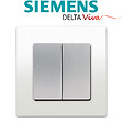 SIEMENS - Double Va et Vient Silver Delta Viva + Plaque Blanc-SIEMENS - vignette