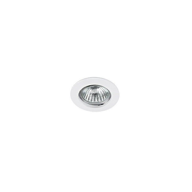 spot encastré fixe disk - gu10 - 50w - rond - aluminium blanc - sans ampoule
