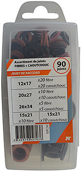 NOYONETTHIE - Coffret 90 Joints = 45 Joints Fibres + 45 Joints Caoutchouc 12x17 (3/8) à 26x34 (1') NOYON & THIEBAULT - large