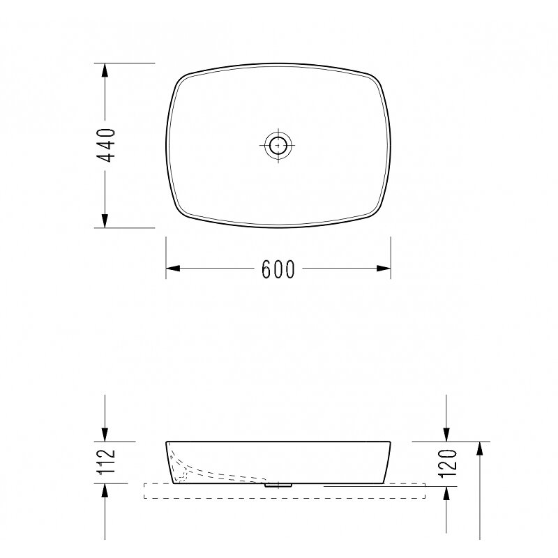 PLANETE_BAIN - Vasque à poser Milo 60x44 cm noire - large
