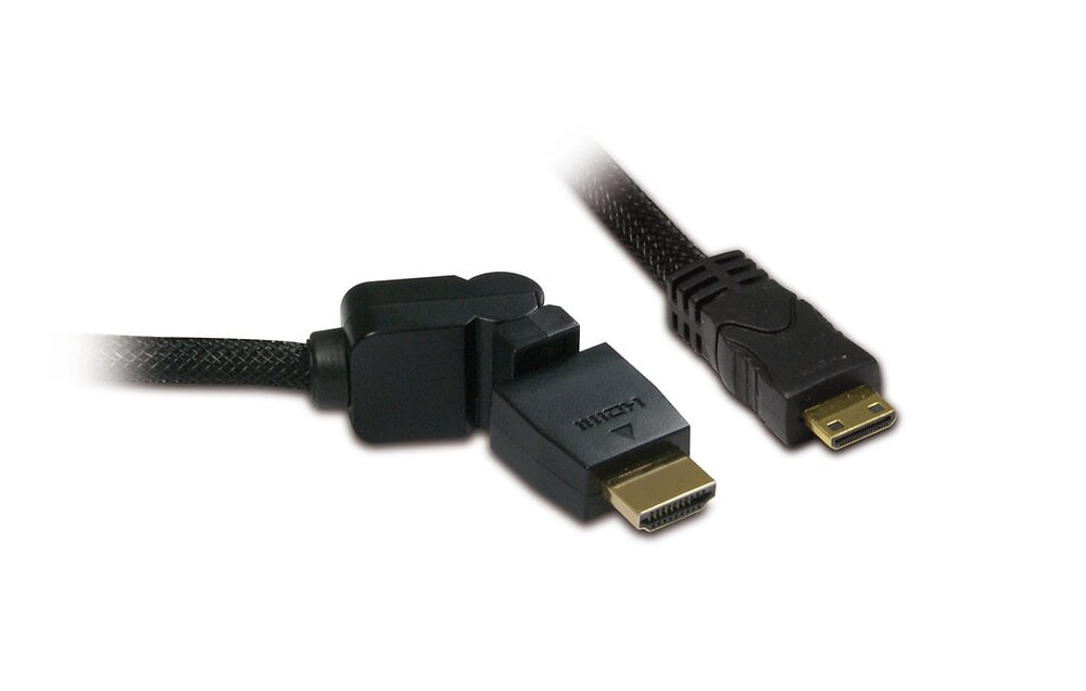 METRONIC - Câble HDMI premium High Speed + Ethernet Mini HDMI/HMDI - rotatif 1.5m - large