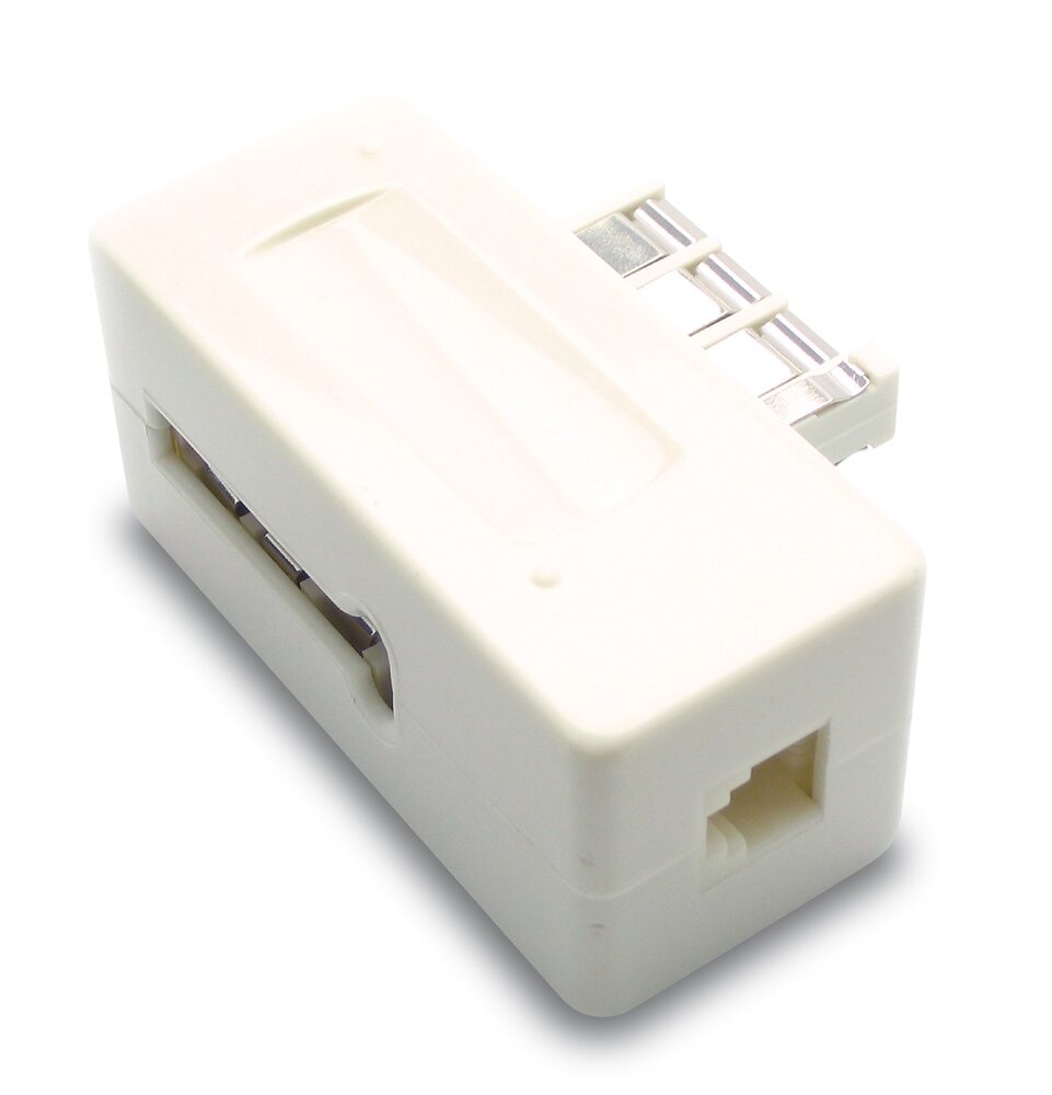 METRONIC - Filtre ADSL 2+ prise gigogne - blanc - large