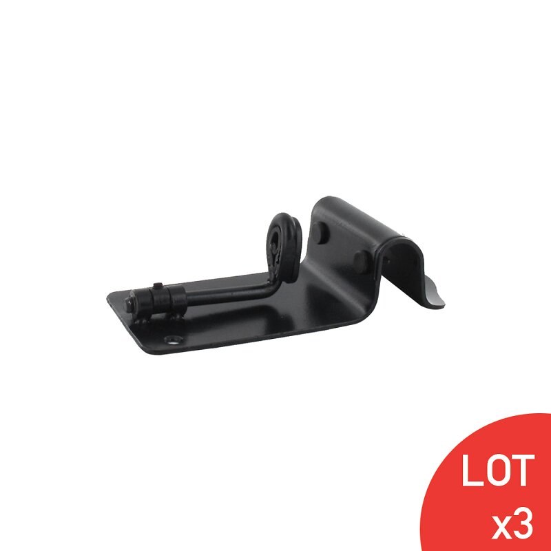 SECURY-T - Sabot de portail à butée réglable epoxy noir 25 à 50mm Secury-t - large