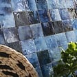 RO'MA NATURE - Véritable Zellige Marocain - Bleu Magique 5x5 Cm (plaque De 0,09 M² - 30x30 Cm) - vignette