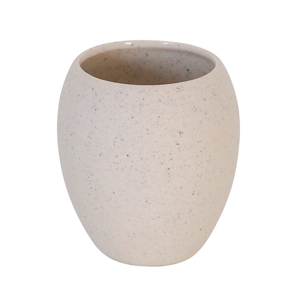 MSV Zeeppompje/dispenser - Tallinn - keramiek/bamboe - wit/hout- 19 cm | Leen Bakker