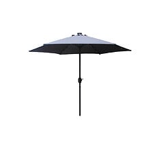 CONCEPT USINE Parasol droit rond led Ø 2,66 m gris AMALFI