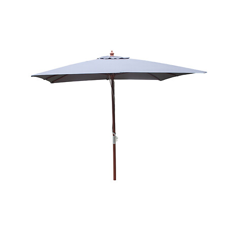CONCEPT USINE MATERA - Parasol en bois carré toile grise