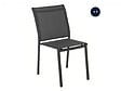 HESPERIDE - Lot de 4 chaises de jardin en aluminium empilables anthracite/graphite Essentia - Hespéride - vignette