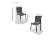 HESPERIDE - Lot de 4 chaises de jardin en aluminium empilables anthracite/graphite Essentia - Hespéride - vignette